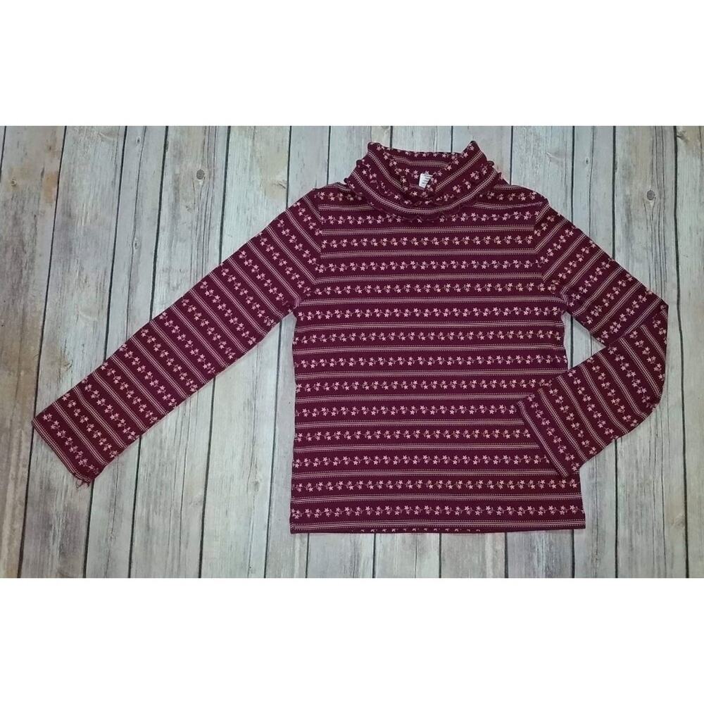 Gymboree Park City Luxe Flower Stripe Long Sleeve Turtleneck Size 7